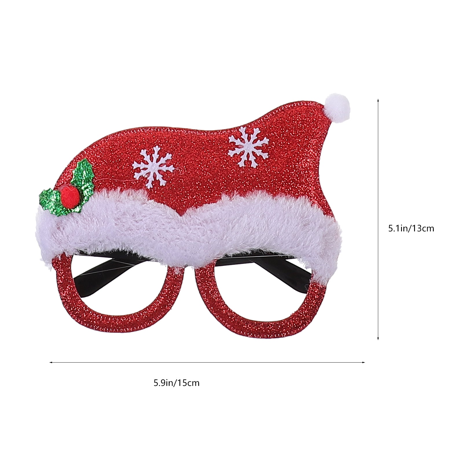 12Pcs Reusable Christmas Glasses Xmas Party Eyewear Lovely Plastic Xmas Glasses Frames Party Favors